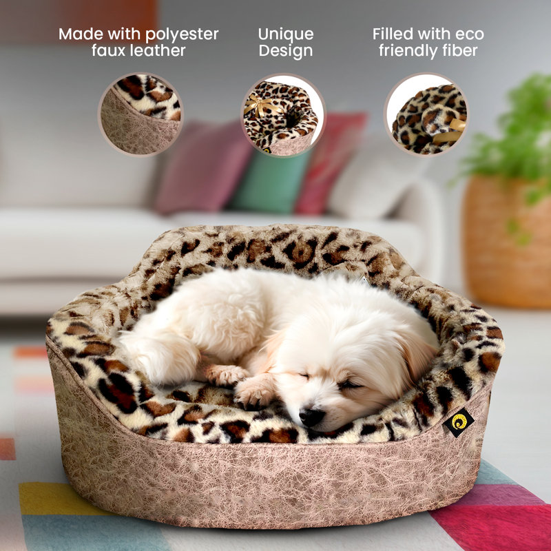 Precious Tails Leather and Leopard Princess Dog Sofa Reviews Wayfair